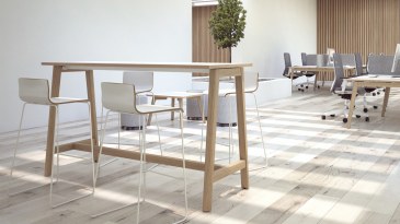 Narbutas Nova Wood hoher Konferenztisch 1600 x 700 x 1050 mm  CNM166 2